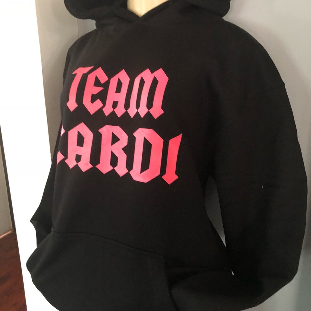 Women Team Cardi B Black Hoodie - Picture 3 of 4